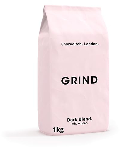 Grind Dark Blend Specialty Coffee Beans – 1kg Bag – Dark Roast – Suitable for All Coffee Machines – 100% Arabica – Barista Quality – Freshly Roasted in UK