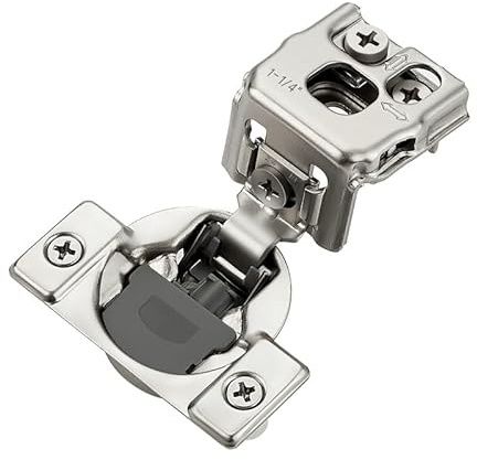 HOME EDIT 10 Pack 5 Pairs 1-1/4 inch Overlay Soft Close Cabinet Hinges for Kitchen, Stainless Steel Three-Way Adjustable, Concealed Self-Closing Door Hinges
