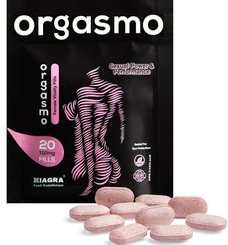 ORGASMO ™ 20 Pink Pills | 100mg | Women's Vegan Sexual Libido Enhancer | Unlock Your Passion with this Potent Natural Intimacy Support | Made in UK.