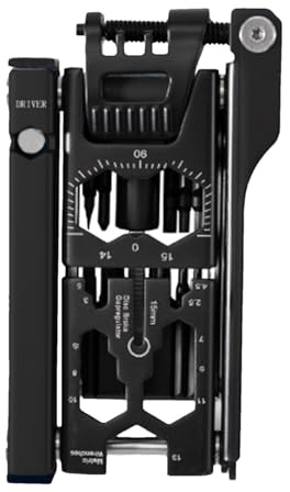 Bicycle Spoke Wrench-38-in-1, juego de herramientas, piezas de reparación extraíbles, kit compacto, abridor de terminales de acero con cabezales de destornillador para mantenimiento de bicicletas
