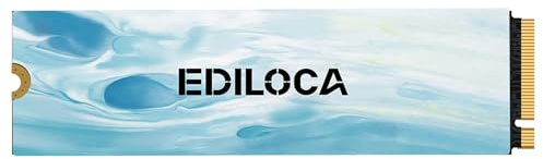 Ediloca 4TB NVMe M.2 SSD PCIe Gen 4x4, läshastighet upp till 7 000 MB/s, M.2 2280 intern SSD-enhet, dynamisk SLC-cache, kompatibel med PC, stationära och bärbara datorer (EN880E)