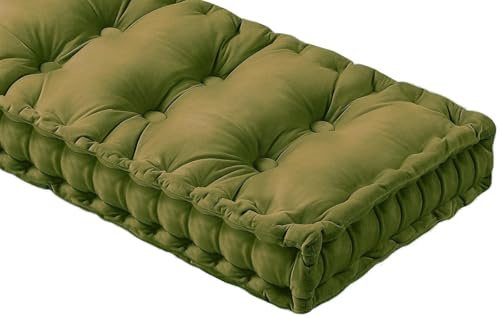 Cuscino Per Panca In Velluto, Cuscini Per Panca Da Esterno/Interno 1/2/3 Posti, Spesso E Morbido, Per Panca Da Giardino, Cucina, Sala Da Pranzo, Patio Altalena(Verde,80x40x10cm)