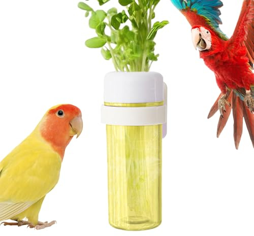 para Loro de Jaula,s con Diseño de Reserva de Agua para Loros - Suministros para Alimentación de Aves Mantiene Verduras Frescas para Periquitos Agapornis y Loros