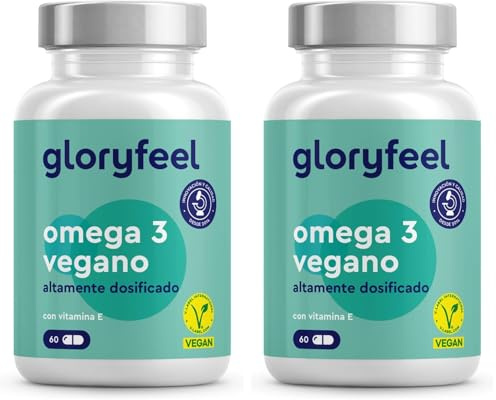 Omega 3 2000mg (life's™ OMEGA) - Aceite de Algas Vegano, DHA + EPA 900mg - Materia prima de calidad más Vitamina E - Omega 3 Algas de cultivos sostenibles - Probado en laboratorio (Paquete de 2)