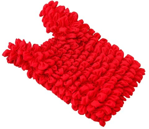 Uqezagpa Borsa della spesa pieghettata Magia Stretch Grande Capacità Shopping Pieghevole Drogheria, Rosso, Bellezza di massa