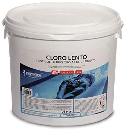 Cloro Lento in pastiglie da 5 Kg Tricloro per piscina