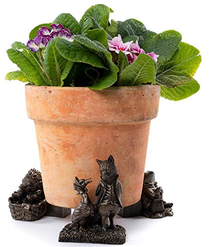 Potty Feet Beatrix Potter Lot de 3 Pieds de Pot de Fleurs en Forme de Canard de Jemima – Support de Pot de Fleurs – Ornements décoratifs Faits à la Main