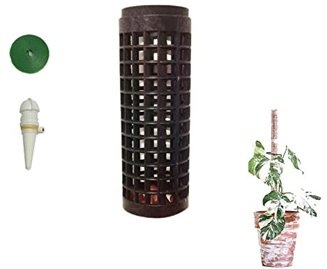 Buyter Set di bastoncini per muschio, impilabili, per piante rampicanti Monstera e filodendro, staffa fissa ((D) 1,57 ''*(H) 6,7 '', nero)