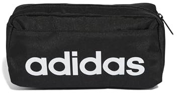 adidas Unisex LINEAR BUMBAG, Black/White, One Size