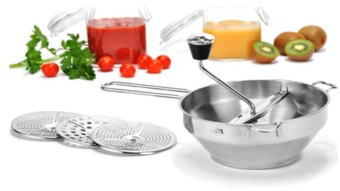 Moulin alimentaire ergonomique en acier inoxydable, presse-purée manuel, presse-boue pour légumes, fruits, pommes de terre, ail, pour sauce tomate, pommes de terre