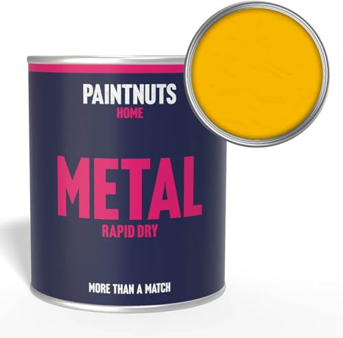 Paintnuts Yellow (RAL-1021) Rapid Dry Metal Paint, Gloss Finish 250ml