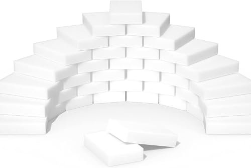 Schmutzradierer 50 Stück - Zauberschwamm 2X Verdichtet Radierschwamm - Melamin Reinigungsschwamm Putzschwamm für Küche, Bad, Schuhe - Hochdruck Weiß