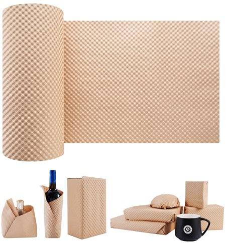 SZSYumUnion Rollo de papel de burbujas – Papel de embalaje para mudanzas, envío y envoltura de regalos – Materiales de embalaje sostenibles para cajas de mudanza y artículos frágiles (30CM x 30M)