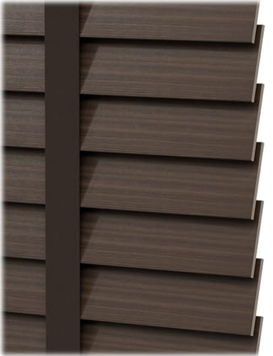 Persianas Venecianas de Madera Horizontales para Cortinas de Parasol de Cocina, 20-160cm de Ancho para Oficina/Baño (Nogal Oscuro)