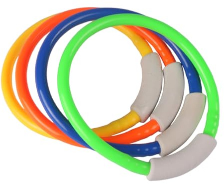 HEMOTON 4 Pezzi Anelli da Immersione Colorati, Giocattoli per Immersioni Subacquee Anelli da Addestramento, Accessori Piscina per Nuoto e Salti Divertenti