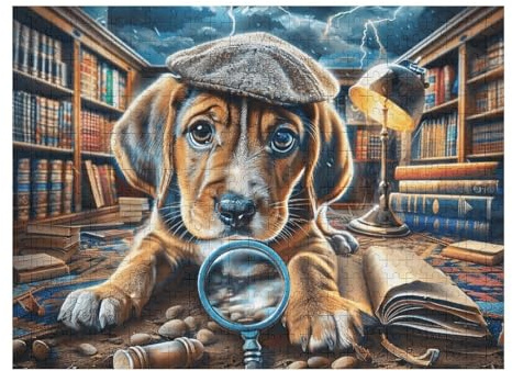 Pilot Cute Perro Puzzle 500 Piezas Cartón Blanco Premium para Expertos Actividad Compartir Familia Desarrollo Cognitivo Garantía Satisfacción 500 PCS/52×38cm