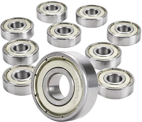 10-Pack 608ZZ Skateboard Bearings - 8x22x7mm Double-Sealed Ball Bearings for Longboards, Roller Skates, Skateboards, and Inline Skates（High-Speed Smooth Riding）