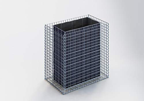 GABIONA - Aiuola rialzata per gabbioni (altezza x larghezza x profondità): 100 x 100 x 60 cm – Cestino rettangolare per il giardino – Larghezza maglie 5 x 5 cm