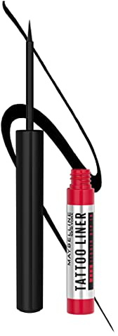 Maybelline New York Tattoo Liquid Matte Eye Liner, Long Lasting Smudge Proof Eyeliner, Waterproof Eyeliner 48H Dip In, Black, 2.1g
