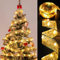Weihnachtsband Lichter, 5M Glänzende Band Lichterkette 50 LED, Weihnachtsdeko, Shining Ribbon Fairy Lights, Weihnachtsbaum Deko Lichter, Weihnachtsbaum Band, Weihnachten Deko, Christmas Party Lights