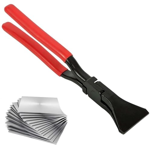 Leikurvo Alicates de plegado: 180° Alicates de plegado, ancho de 60 mm, alicates de chapa, herramienta de plegado con mango antideslizante, herramienta de techado probada para bricolaje (rojo)