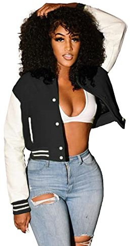 College Jacket Women's Baseball Jacket Stand-Up Collar Sweat Jacket Bomber Jacket Sweatshirt Jacket Lightweight Summer Jacket Sports Jacket Streetwear Autumn Transition Jacket Spring Thin Biker Jacket
