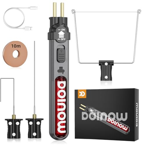 Cordless Hot Wire Foam Cutter Kit, Upgraded Hot Knife Foam Cutter, LED Light & USB-C Charging, 550℃ Foam Cutting Tool for Small Project, Styrofoam Carving, Crafting