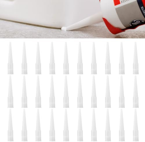 QINGHEC 55 Stück Silikon Spitzen Kartuschenspitzen, Kartuschendüse, Silikondüsen Ersatzspitzen, Silikonspritze Aufsätze, Kartuschentüllen für Klebedichtmittel und Kartuschenpistole