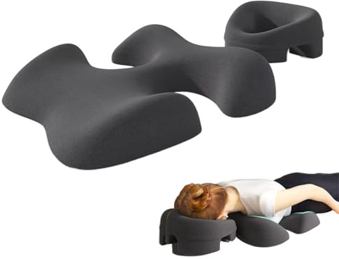 Juego de almohada de masaje para el pecho y almohada abajo, base de espuma viscoelástica, parte inferior antideslizante, cómodo y suave, cojín de apoyo para la cabeza, el pecho, el abdomen para