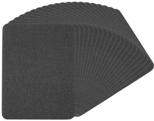 LIQWEI 20 Stück Bügelflicken zum Aufbügeln, Stoffflicken zum Aufbügeln, Stoffflicken zur DIY-Reparatur für Jeans Kleidung T-Shirt DIY Rucksack Hut Lochreparatur und Dekoration (Grau)