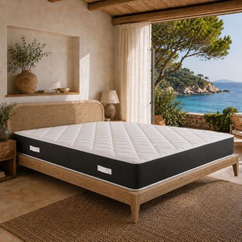 GEEMMA s.r.l. Materasso matrimoniale 160X200 Cm CONFORTEVOLE che NON SCALDA | Materasso ortopedico alto 20 cm contro il mal di schiena | MADE IN ITALY, Anallergico - MOD. PRIME 20