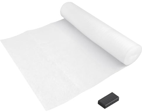FRCOLOR Rouleau de Papier Oléofuge pour Hotte Aspirante 10 Mètres, Papier Absorbant Blanc Anti-huile Cuisine, Filtre de Protection Réutilisable, Adapté à L’entretien des Hottes