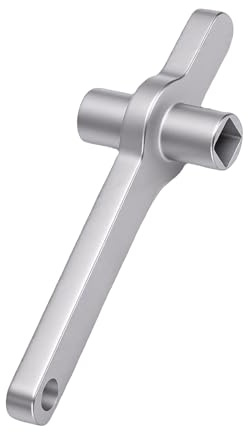 banapoy Square Hole Radiator Bleed Key Handle, Alloy Steel Vent Valve Air Outlet Handle Imperial and Metric Key for Radiators with 5 x 5mm Valves