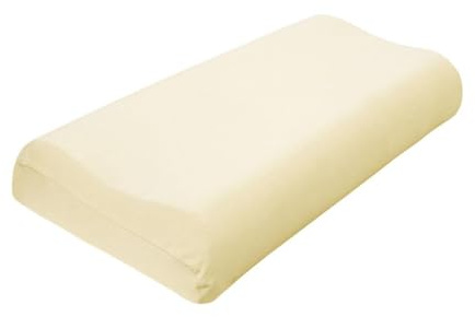 Traumschlaf Universal Bezug für Nackenstützkissen – elastischer Edel Jersey Kissenbezug aus Baumwolle mit Elasthan – weich dehnbar und passgenau für viele Nackenstützkissen – S-M, Höhe 7-10 cm, Creme