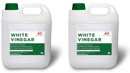 White Vinegar for Cleaning - Distilled White Vinegar- 5 Litre Bottle - Produced in The UK,5 l (Pack of 2)
