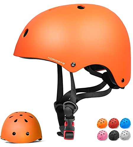 KORIMEFA Kinder Fahrradhelm, Kinderhelm, Skaterhelm mit Knie-, Handgelenk- und Ellbogenpolster-Set für 3-13 Jahre Junge Mädche, Verstellbar Helm für Fahrrad Roller Skateboard Laufrad Klettern