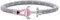 PAUL HEWITT Anker Armband Phrep Lite - Segeltau Nylon Damen Armband in Grau Weiß Rosa, Armband mit Anker Schmuck aus Edelstahl (Silber) in Größe XS
