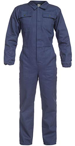BWOLF ANAX Arbeitsoverall Herren Overall Herren Arbeitskleidung 100% Baumwolle Arbeitsoveralls mit 5 Taschen (Blau, 2XL)