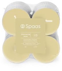 Spaas - Lumini profumati maxi, confezione da 8 pezzi, 10 ore - Shimmering Smile
