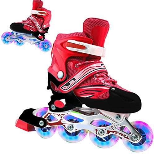 Kagodri Patines en línea, 4 tamaños ajustables, 2 en 1, patines dobles que se pueden cambiar libremente, patines completos para exteriores