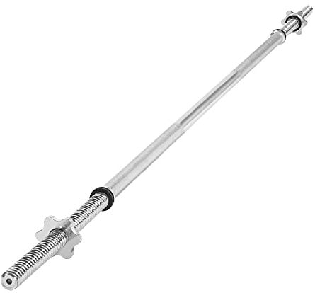 wuuhoo® Langhantelstange Henry - 180cm / 150 cm / 120 cm Hantelstange 25mm, Stahl verchromte Hantel mit Sternverschluss - 180 cm