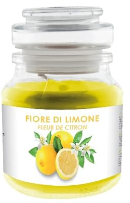 CAMOMILLA – Duftkerze, Kerze im Glas, 130 g, Kollektion Made in Italy, Brenndauer bis zu 30 Stunden (Limone)
