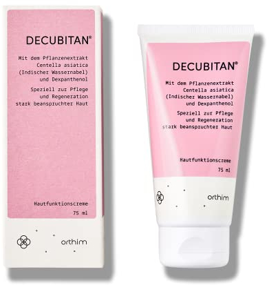 DECUBITAN Hautfunktionscreme - 75ml - Pflege und Regeneration stark beanspruchter Haut mit Centella asiatica - Narbenpflege, Verbrennungen, Rötungen, Sonnenbrand