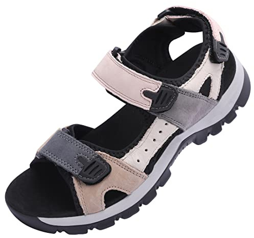 Harssidanzar Sandales en Cuir pour Femmes - Randonnée et Sport d'Extérieur SL256EU