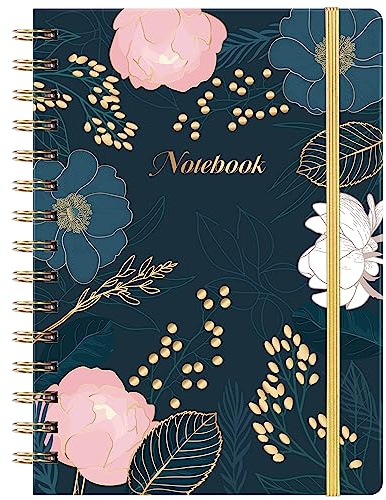 A5 Notebook - Notebook Journal with Hard Cover, 6 X 8.3, Premium Paper, Back Pocket, Elastic Closure, College Ruled Journal