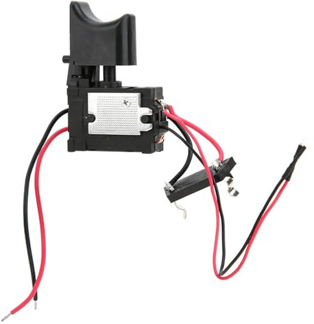 Interruptor de gatillo de interruptor de taladro eléctrico de 7,2 V - 24 V, batería de litio inalámbrica con luz pequeña para interruptor de gatillo de control de velocidad