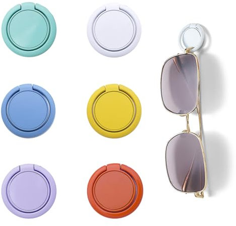 HAOXYO 6 Stück Sonnenbrillen Aufbewahrung,Brillenhalter Wand,Brillen Halter,Self Adhesive Wall Mounted Glasses Holder,Brillenaufhänger für Wand und Tür,Brillenhalter zur Sonnenbrillenpräsentation