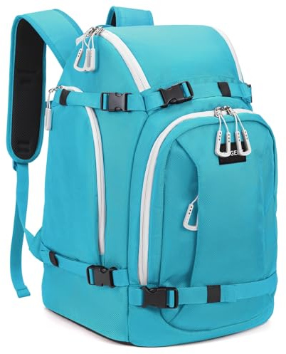 MIGGEEY Bolsa para Botas de esquí con Compartimento para Casco y Compartimento para Botas [50L], Mochila de esquí con Bolsa para Casco, Bolsa para Botas de esquí con función de Hombro y Espacio para