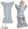 HBSFBH Pucksack Baby 0-3 Monate, Baby Wickeldecke, Atmungsaktives Pucktuch, Wickeltuch für Säuglinge, Baby mühelos pucken, Neugeborene Wickeltuch, Babyschlafsack Wickeltuch, Baby Swaddle Sack, Grau