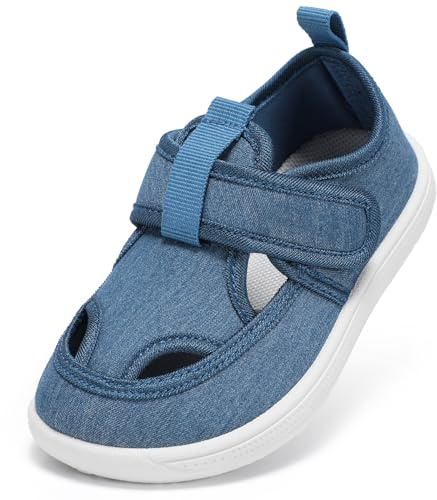 Toddler Wide Toe Box Water Shoes Boys Girls Sandals Denim Blue 7 Toddler